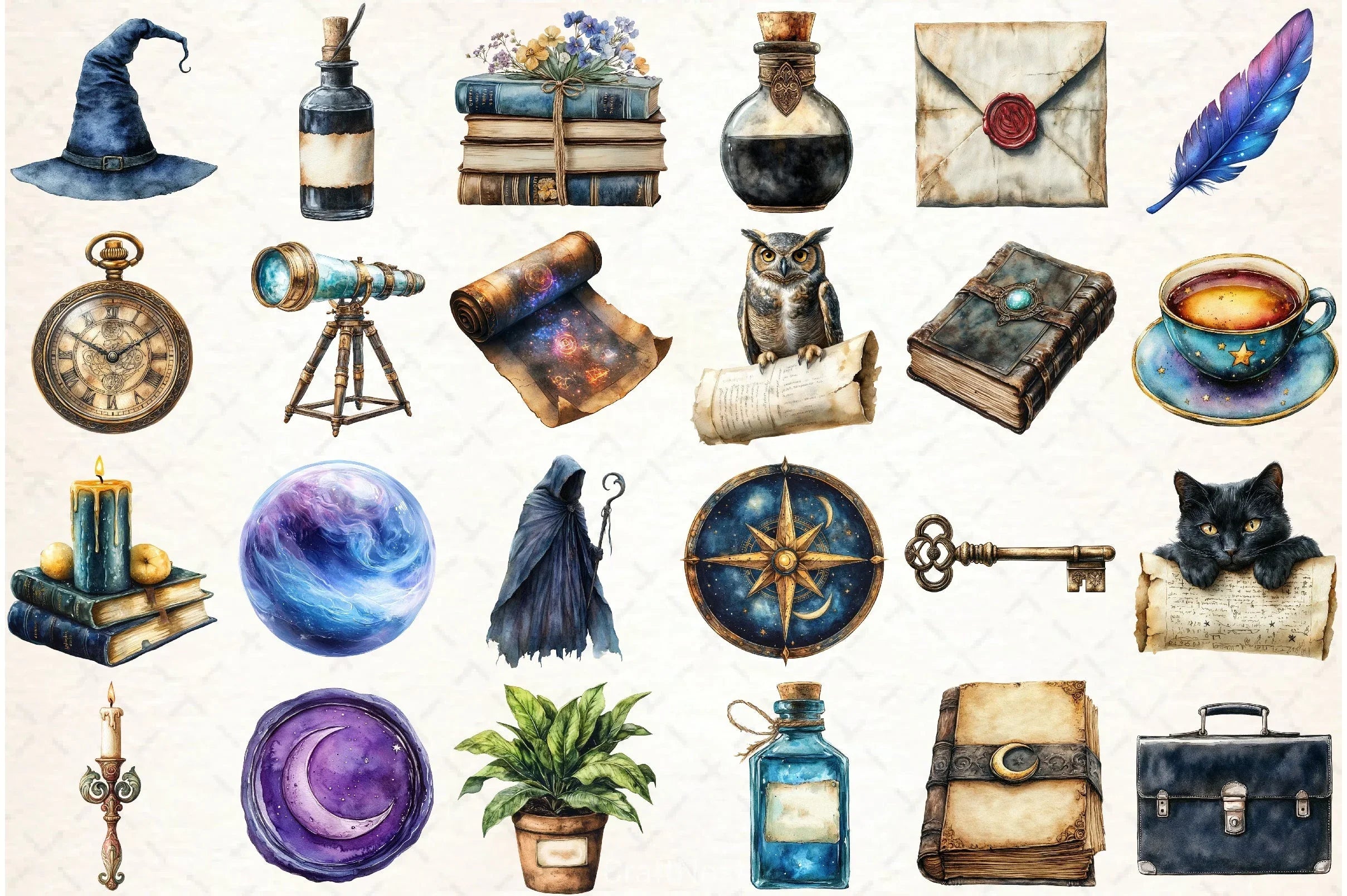 Magic School Dark Academia Clipart Bundle - CraftNest - Digital Crafting and Art