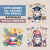 Gnomes For All Seasons Clipart Bundle