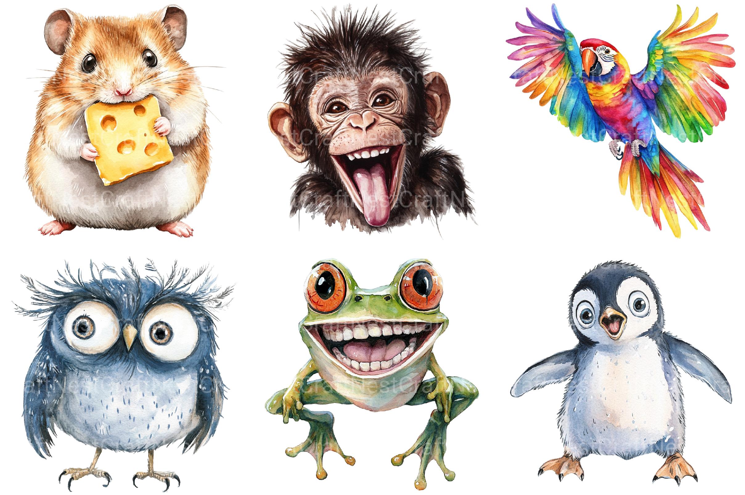 Adorable Crazy Animal Clipart