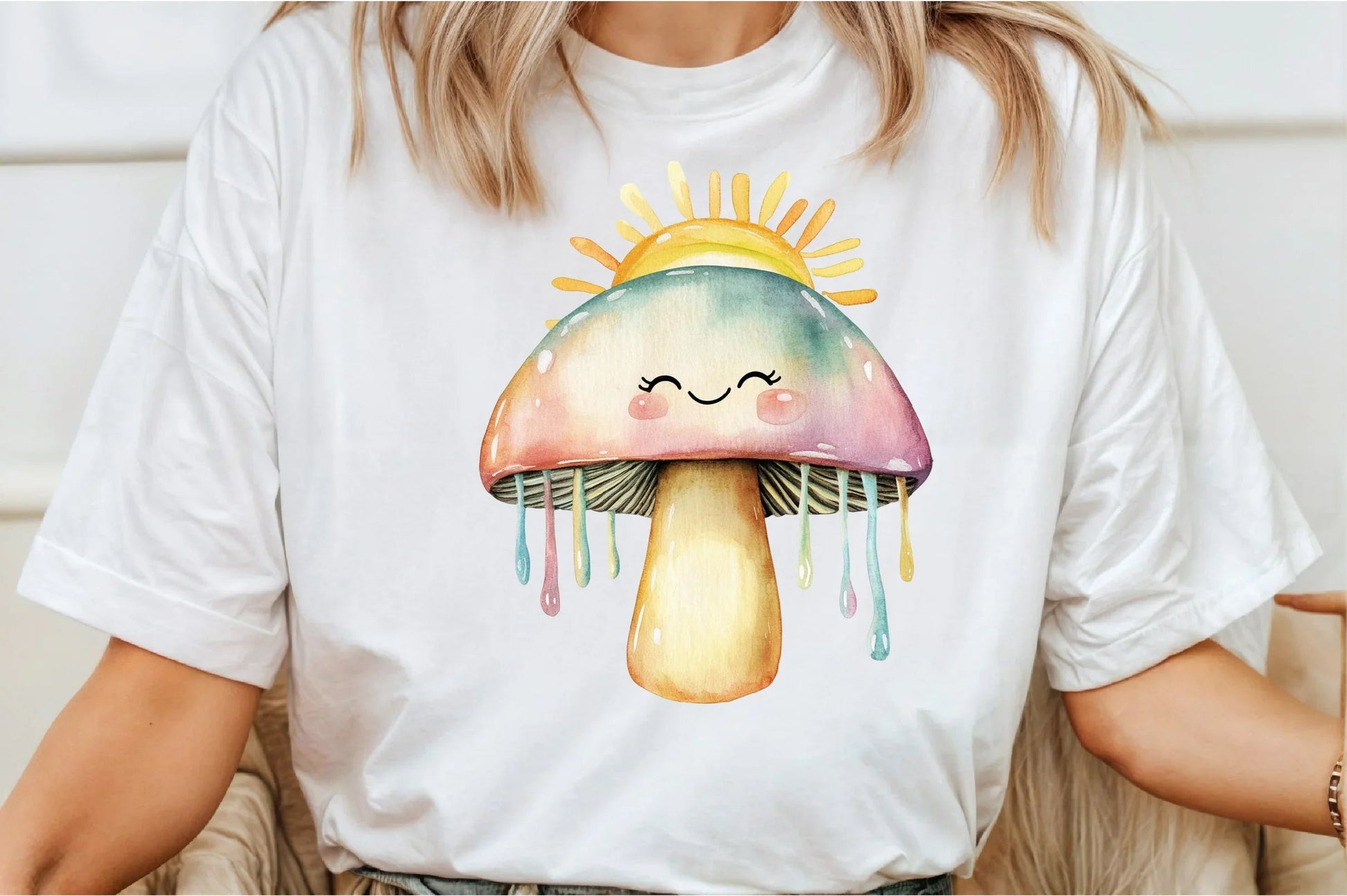Rainbow Mushroom Clipart Bundle - CraftNest - Digital Crafting and Art
