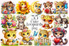 Cute Leopards Clipart Bundle