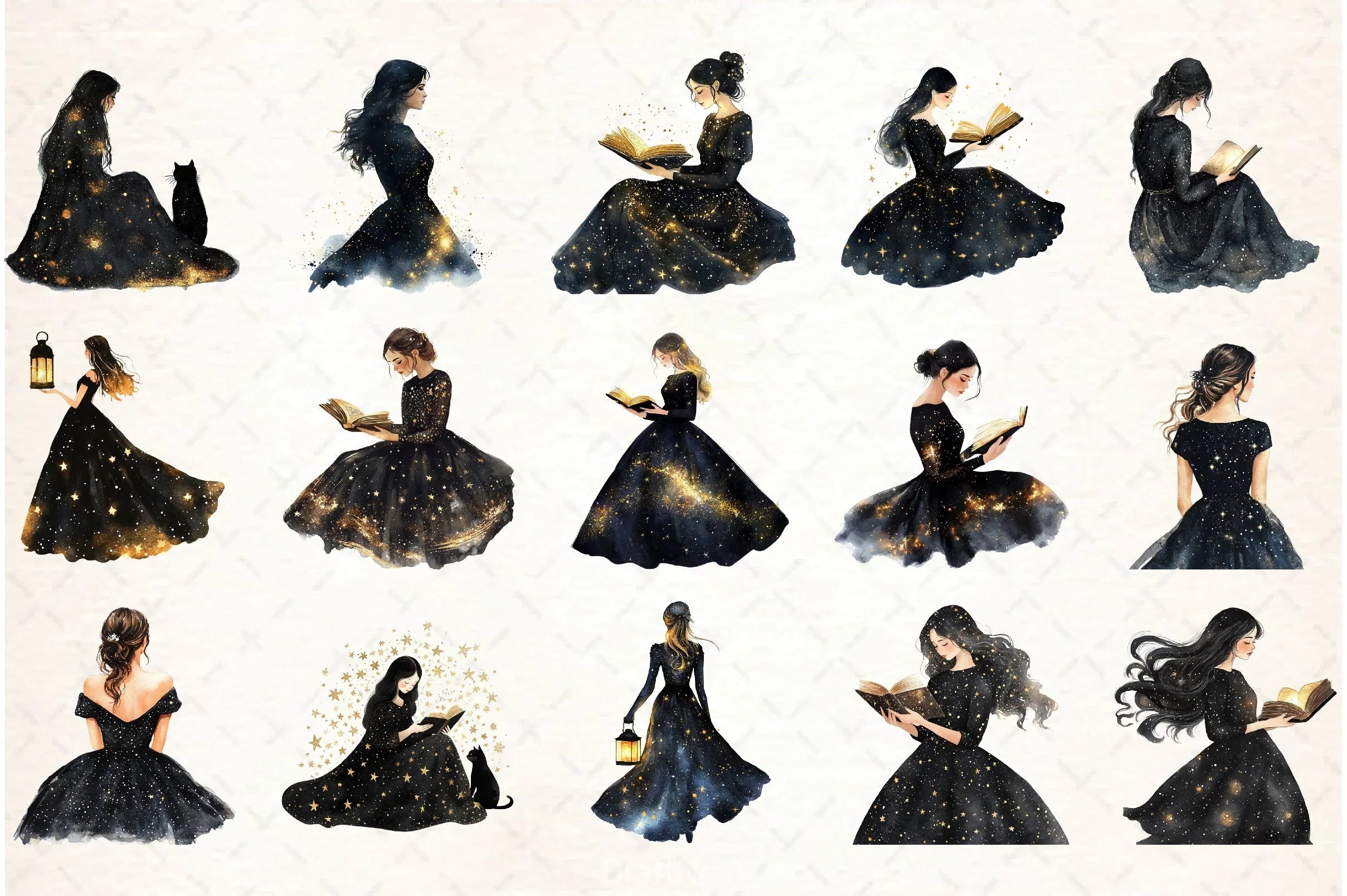 Mystical Girl Clipart Bundle - CraftNest - Digital Crafting and Art