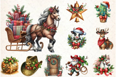 Western Christmas Clipart Bundle - CraftNest - Digital Crafting and Art