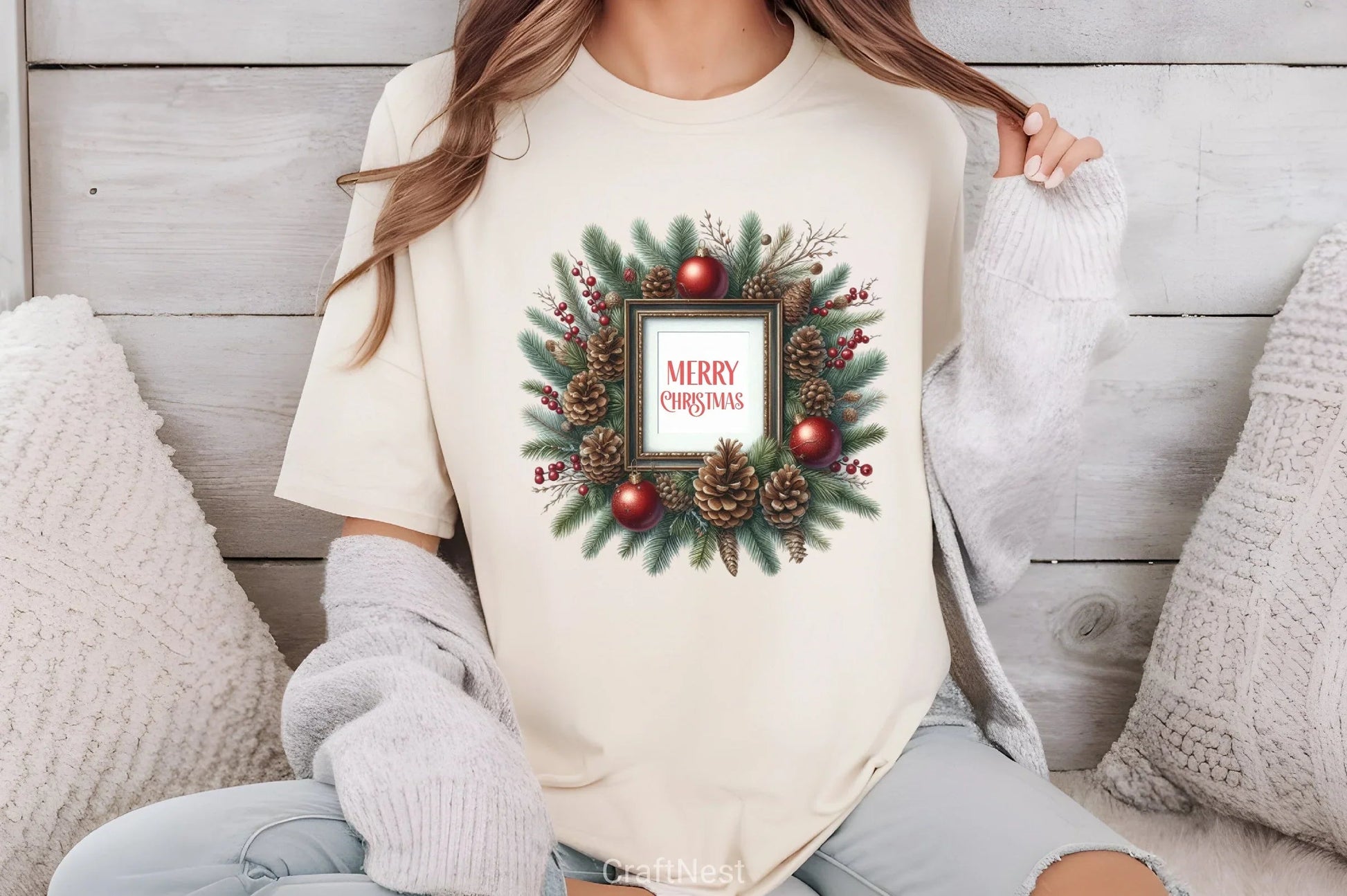 Christmas Wreath Clipart Bundle 3 - CraftNest - Digital Crafting and Art