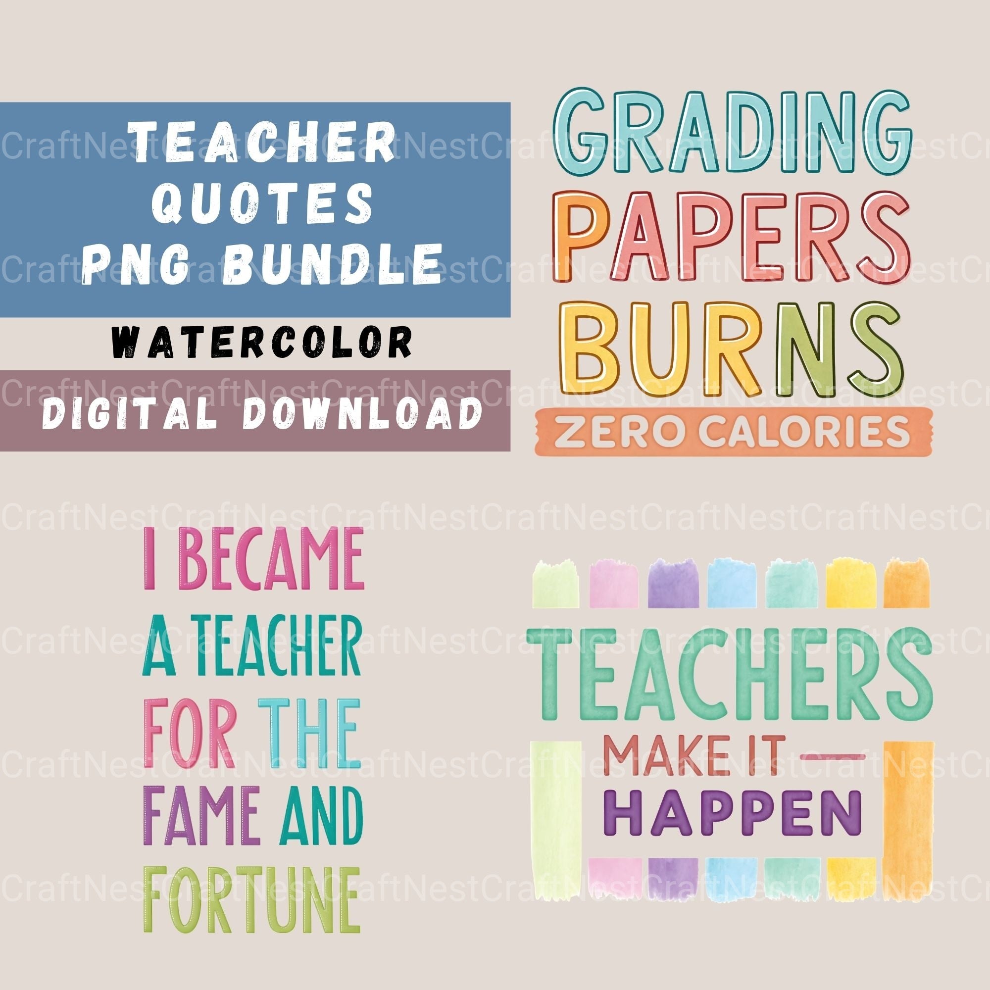 Teacher Quotes Clipart Bundle