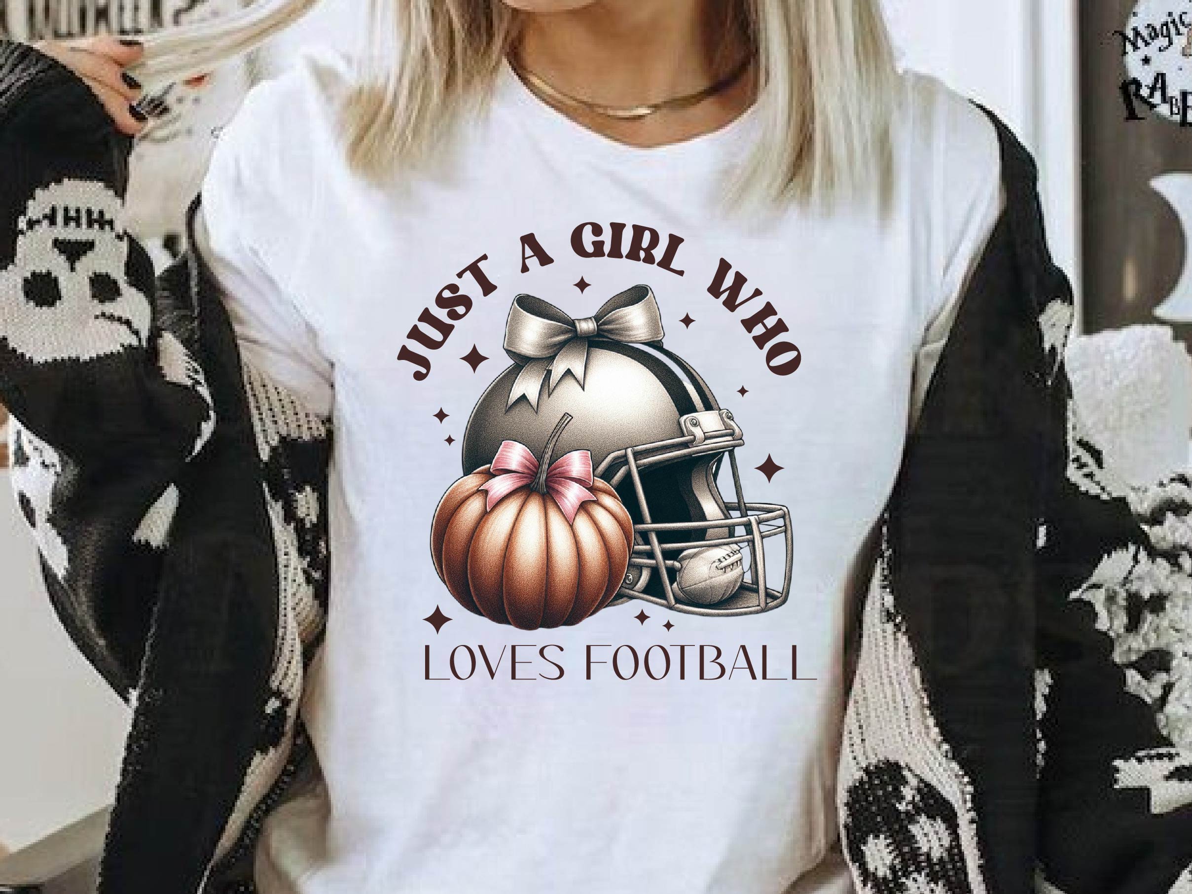 Just A Girl Who Loves Football Clipart Bundle