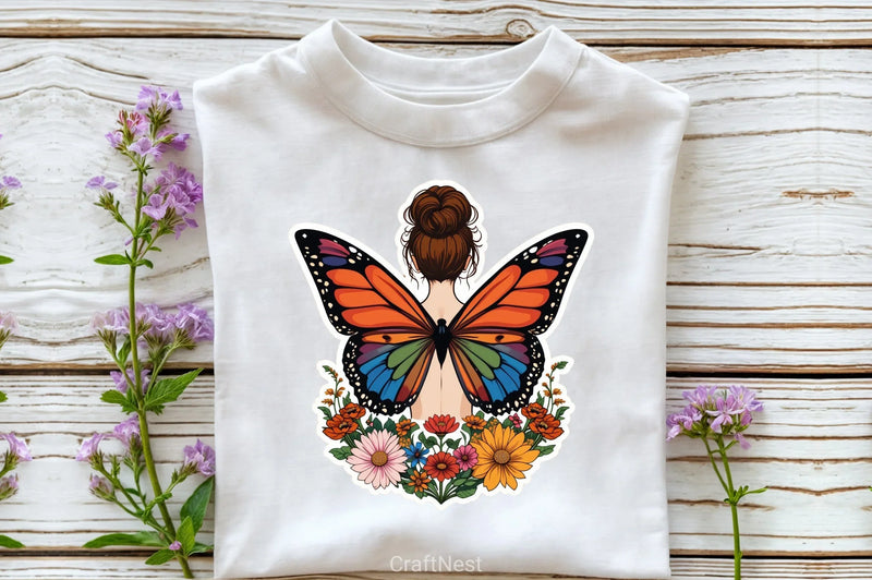 Butterfly Flowers Clipart Bundle 3 - CraftNest - Digital Crafting and Art