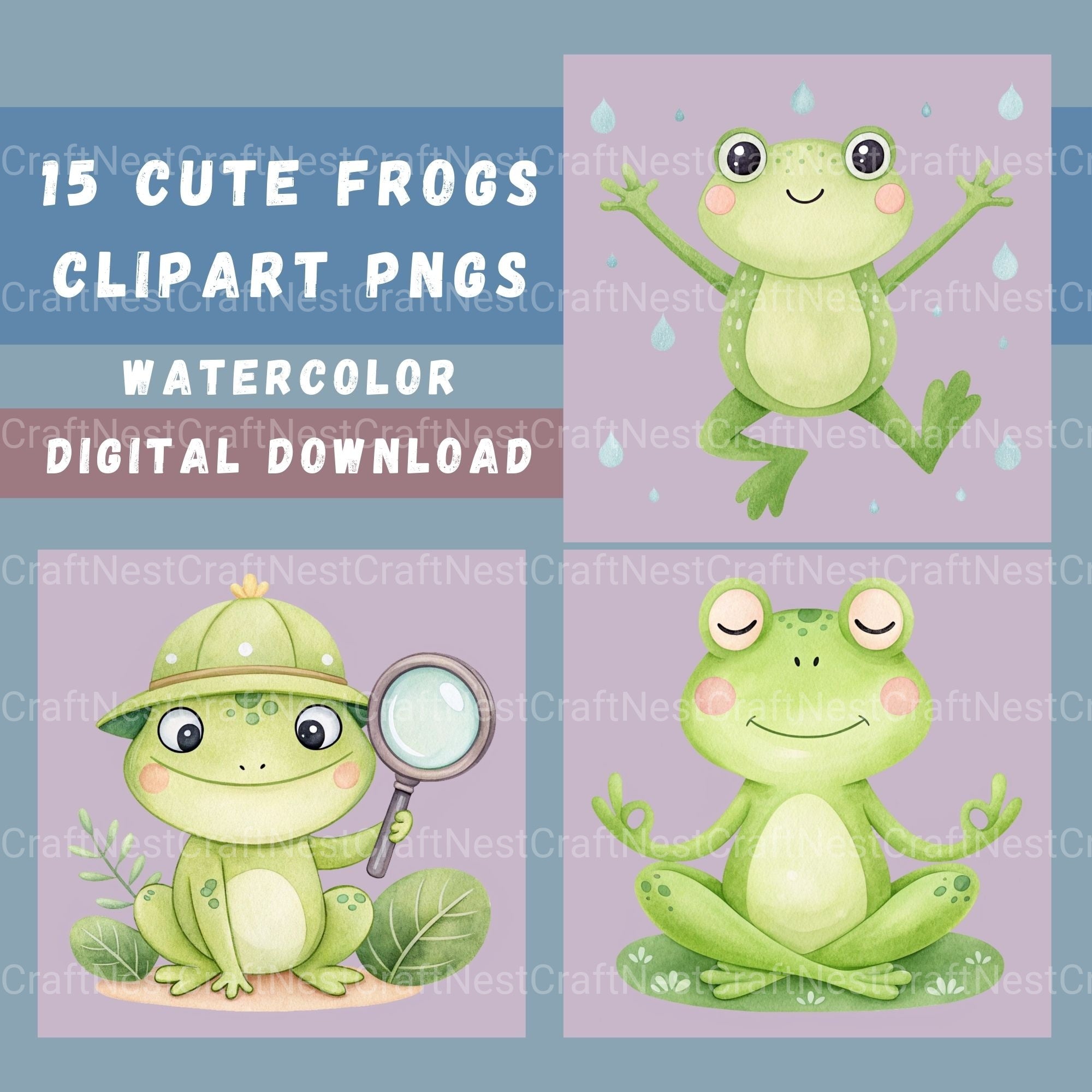 Frogs Clipart Bundle 2