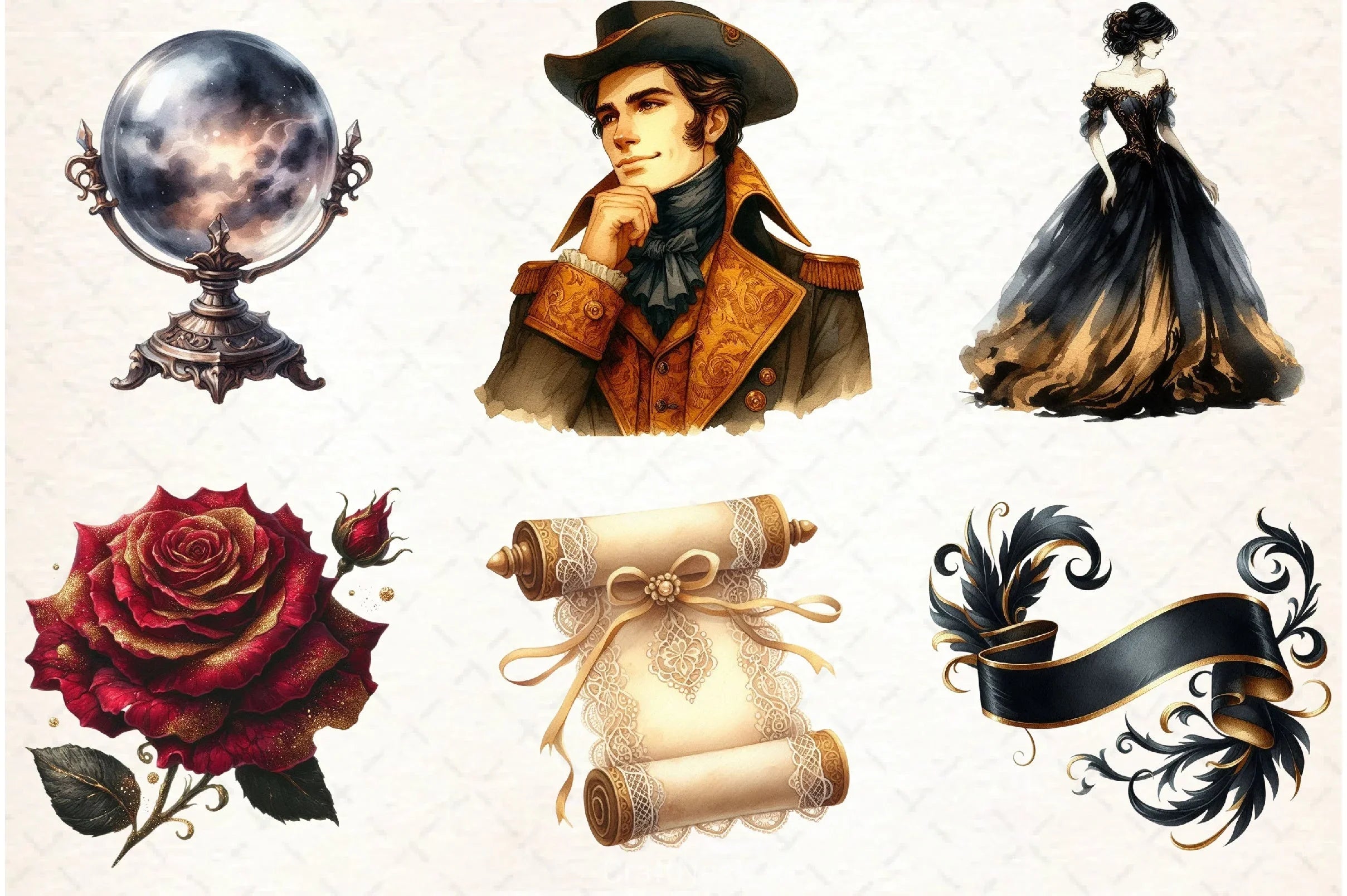 Gilded Reverie Clipart Bundle - CraftNest - Digital Crafting and Art