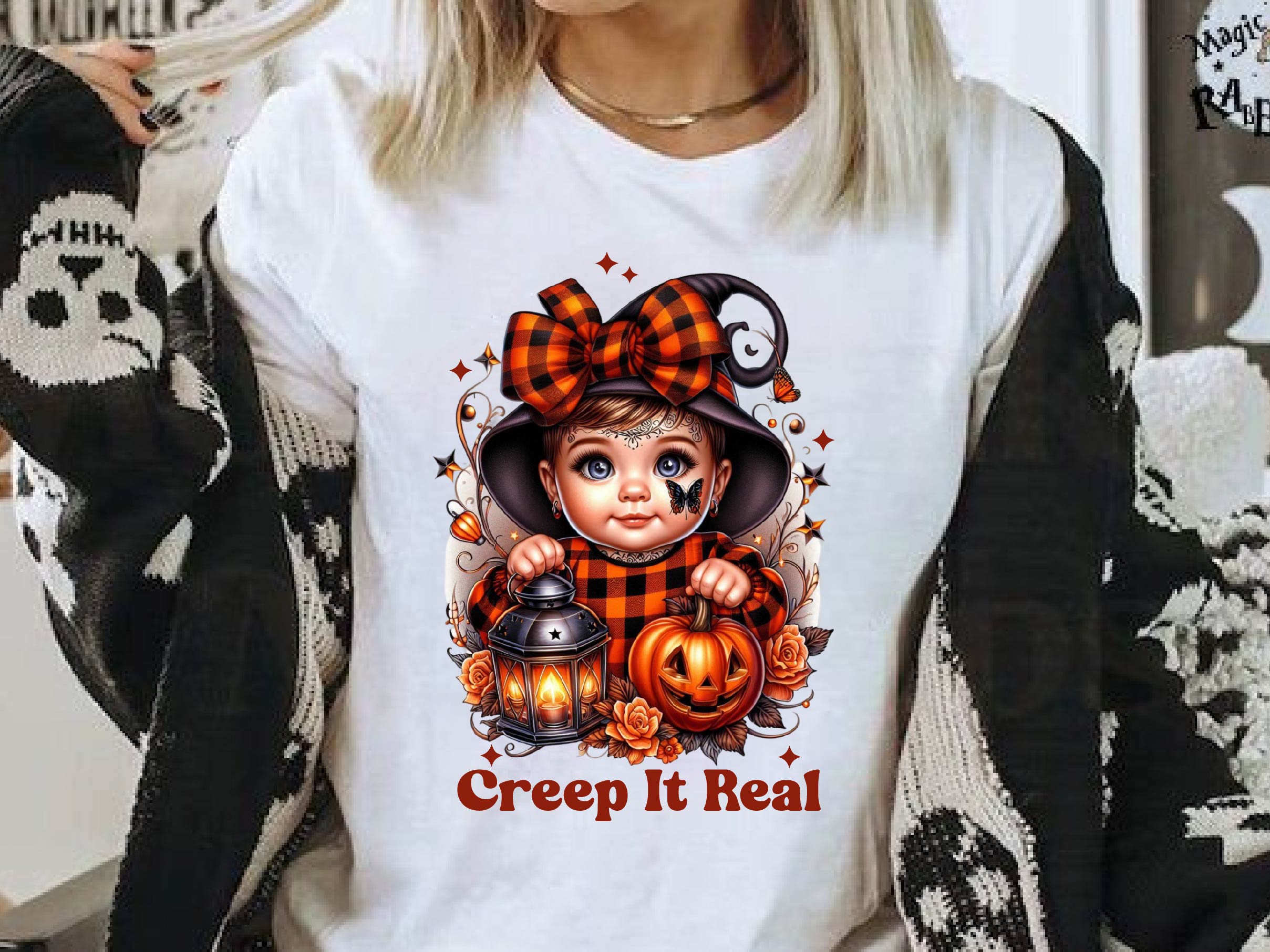 Creep It Real Vintage Halloween Sublimat Clipart Bundle