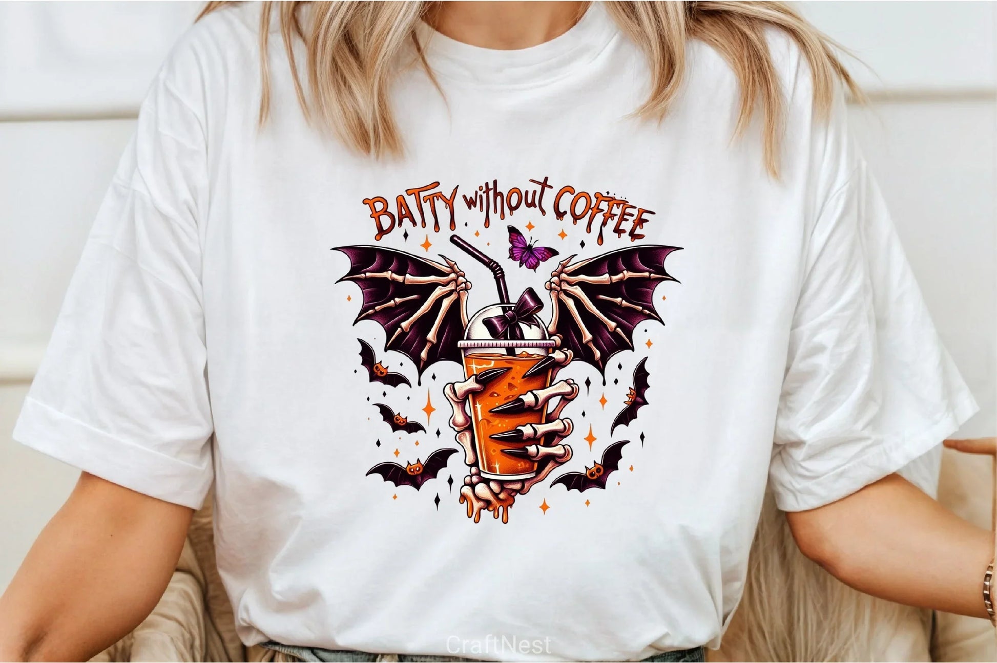 Batty Without Coffee Halloween Clipart Bundle 2 - CraftNest - Digital Crafting and Art