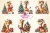 Christmas Giraffe Clipart Bundle