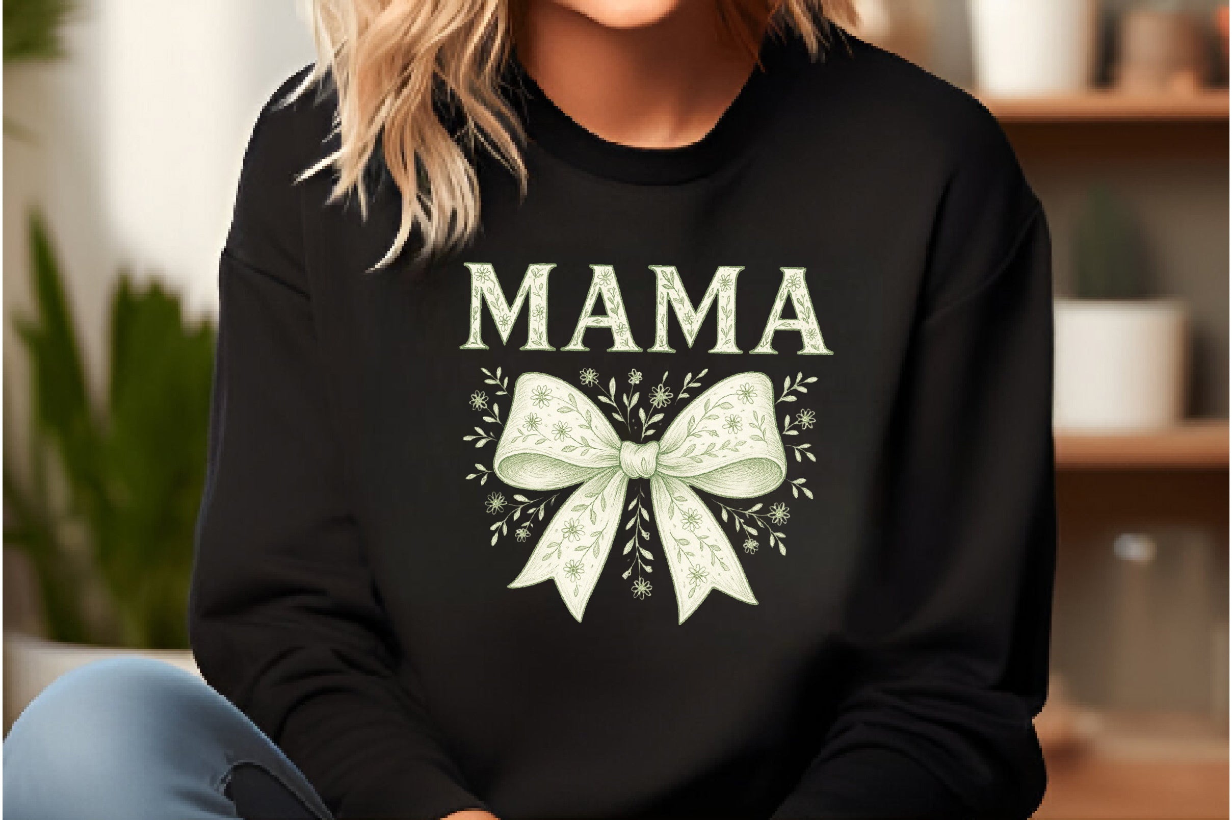 Floral Coquette Varsity Mama Clipart Bundle