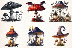 Gothic Mushroom Clipart Bundle - CraftNest - Digital Crafting and Art