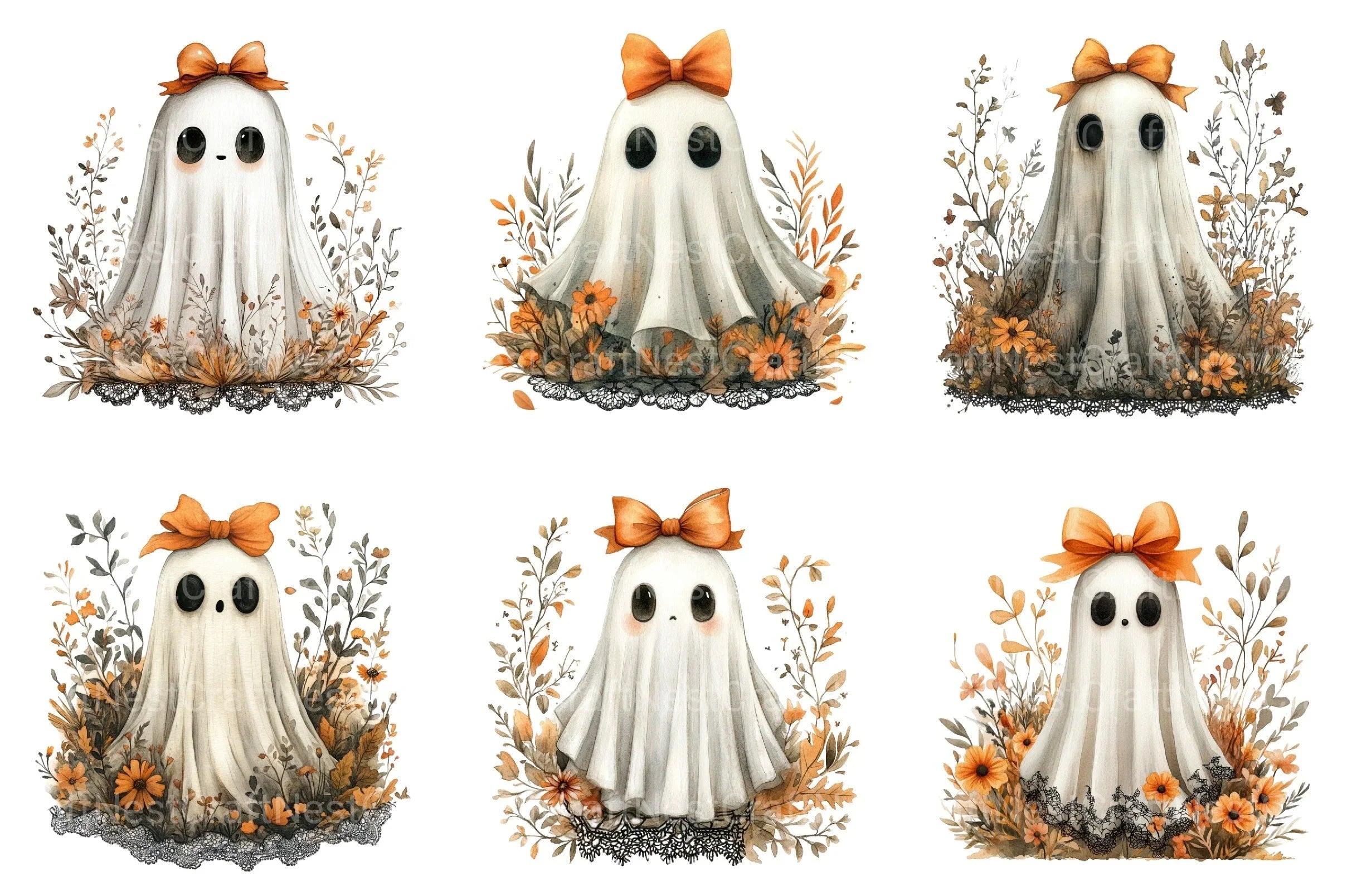 Girly Spooky Season Clipart Bundle - CraftNest - Digital Crafting and Art