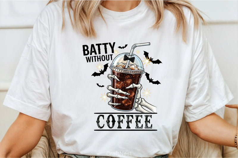 Batty Without Coffee Halloween Clipart Bundle - CraftNest - Digital Crafting and Art