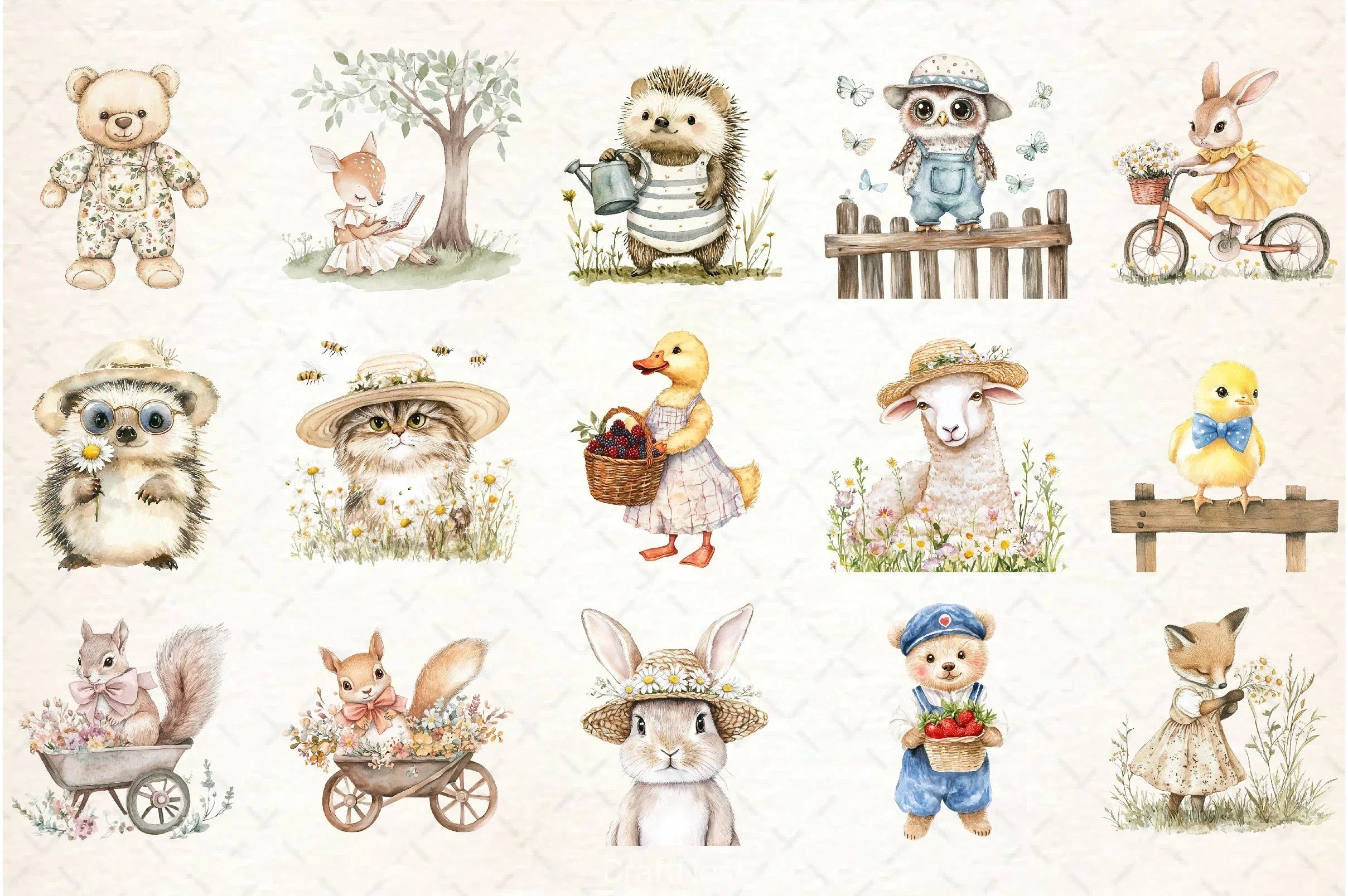 Summer Animal Clipart Bundle - CraftNest - Digital Crafting and Art