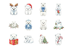 Polar Bear Christmas Clipart Bundle 2 - CraftNest - Digital Crafting and Art