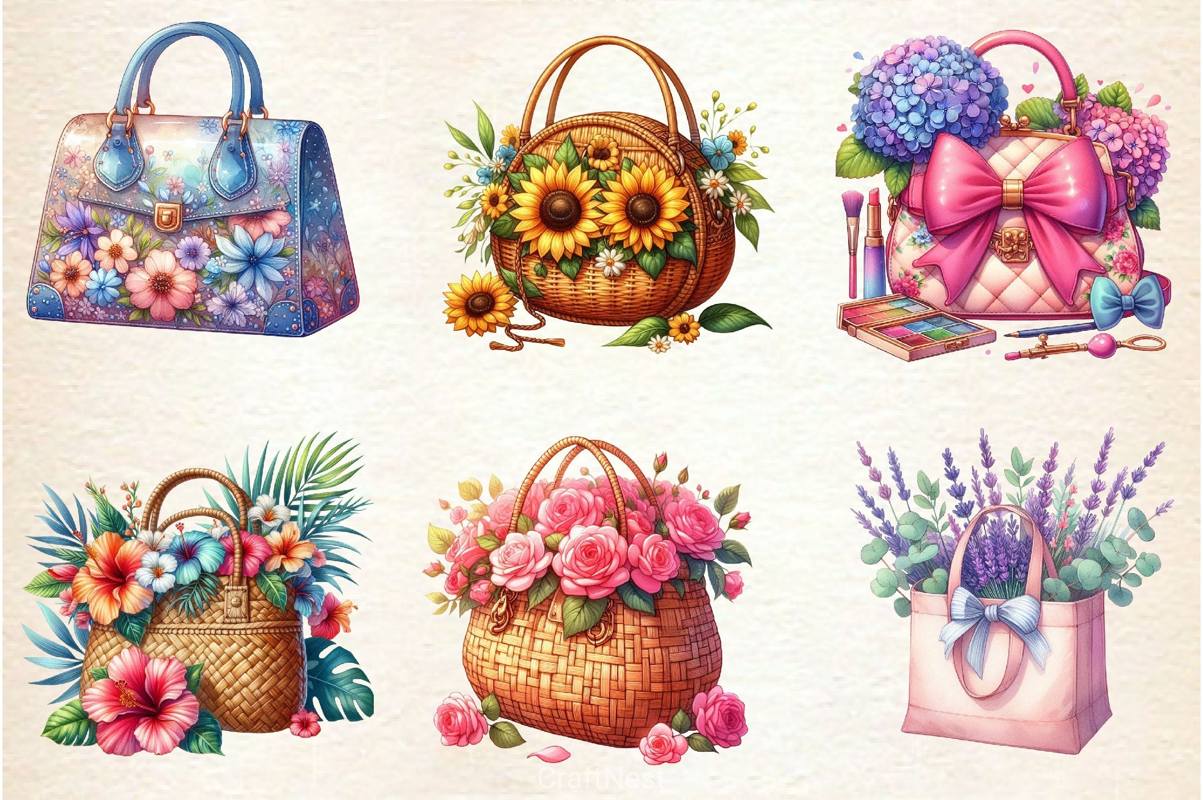 Summer Handbags Clipart Bundle