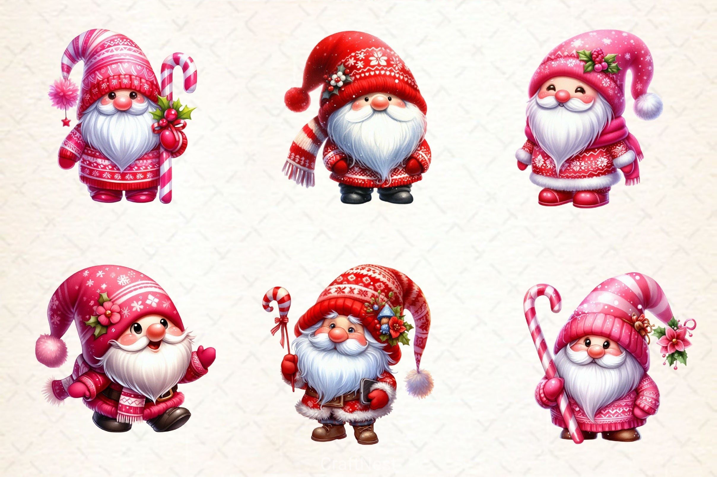 Christmas Gnomes Clipart Bundle 11