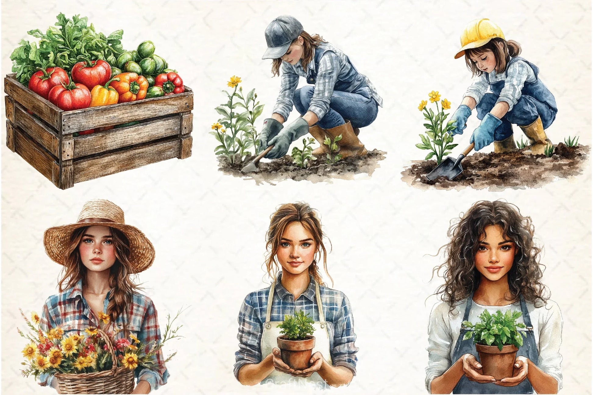 Gardening Clipart Bundle - CraftNest - Digital Crafting and Art