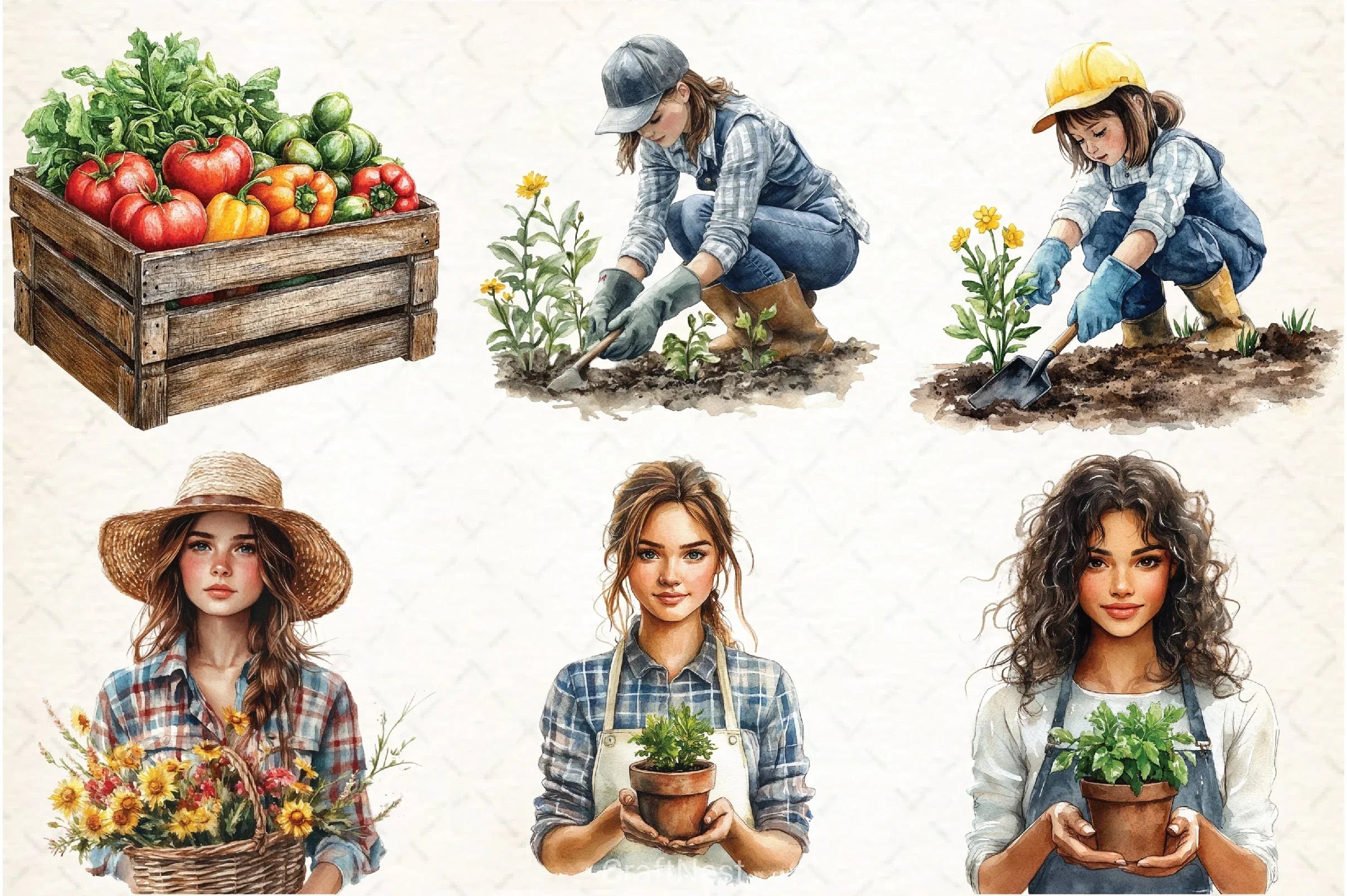 Gardening Clipart Bundle - CraftNest - Digital Crafting and Art