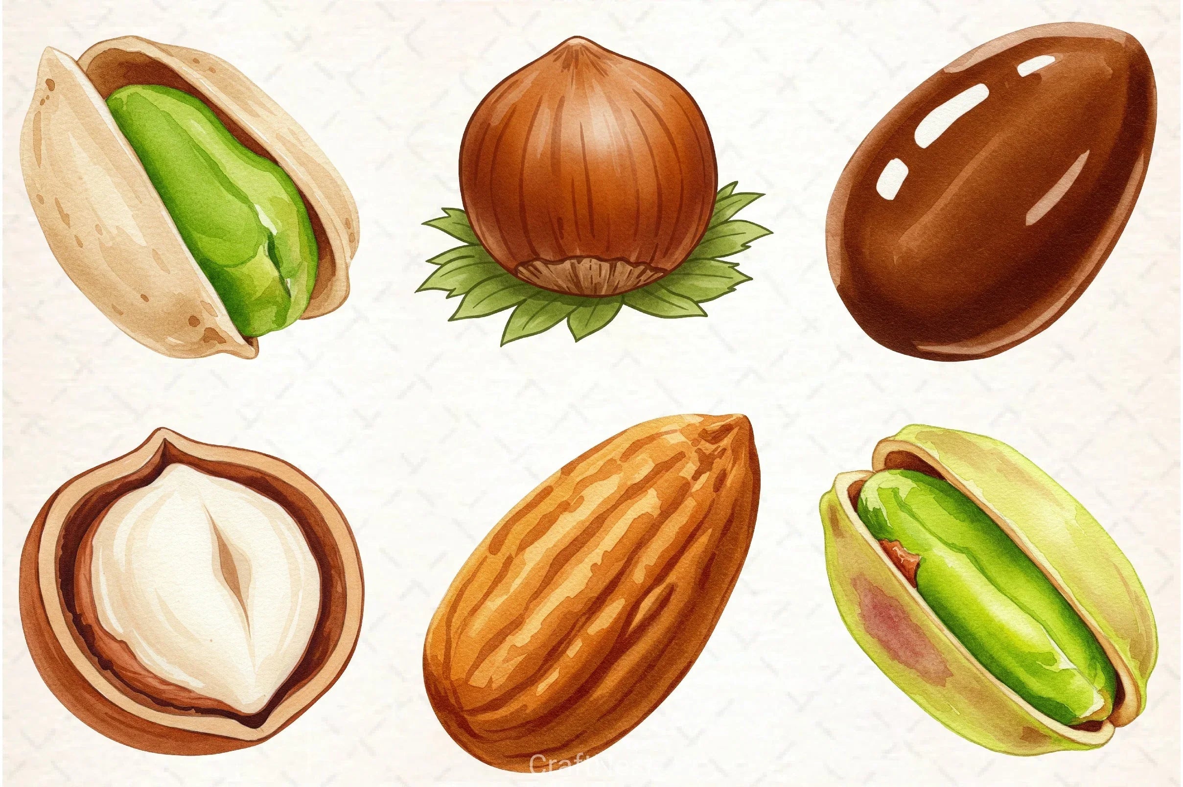 Nuts Clipart Bundle 5 - CraftNest - Digital Crafting and Art