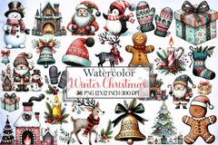 Winter Christmas Clipart Bundle - CraftNest - Digital Crafting and Art