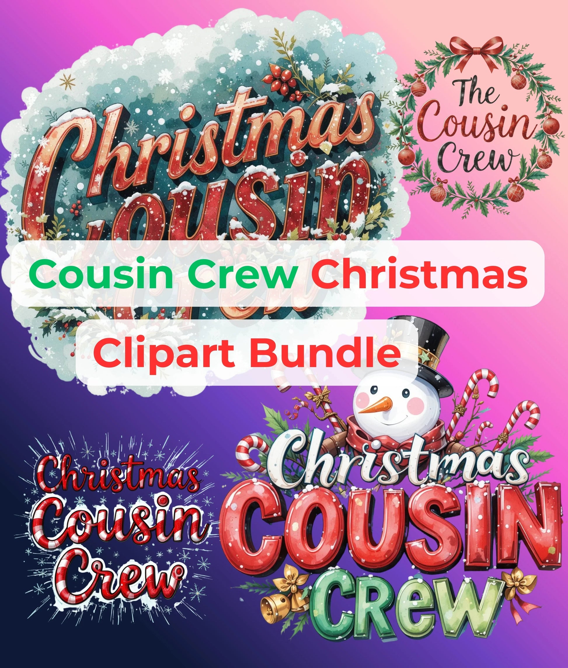 Cousin Crew Christmas Clipart Bundle - CraftNest - Digital Crafting and Art