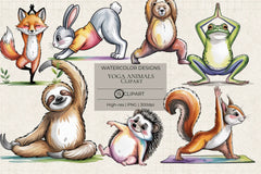 Yoga Animals Clipart - CraftNest - Digital Crafting and Art