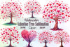 Valentine Tree Clipart Bundle