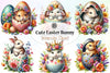 Cute Easter Bunny Clipart Bundle