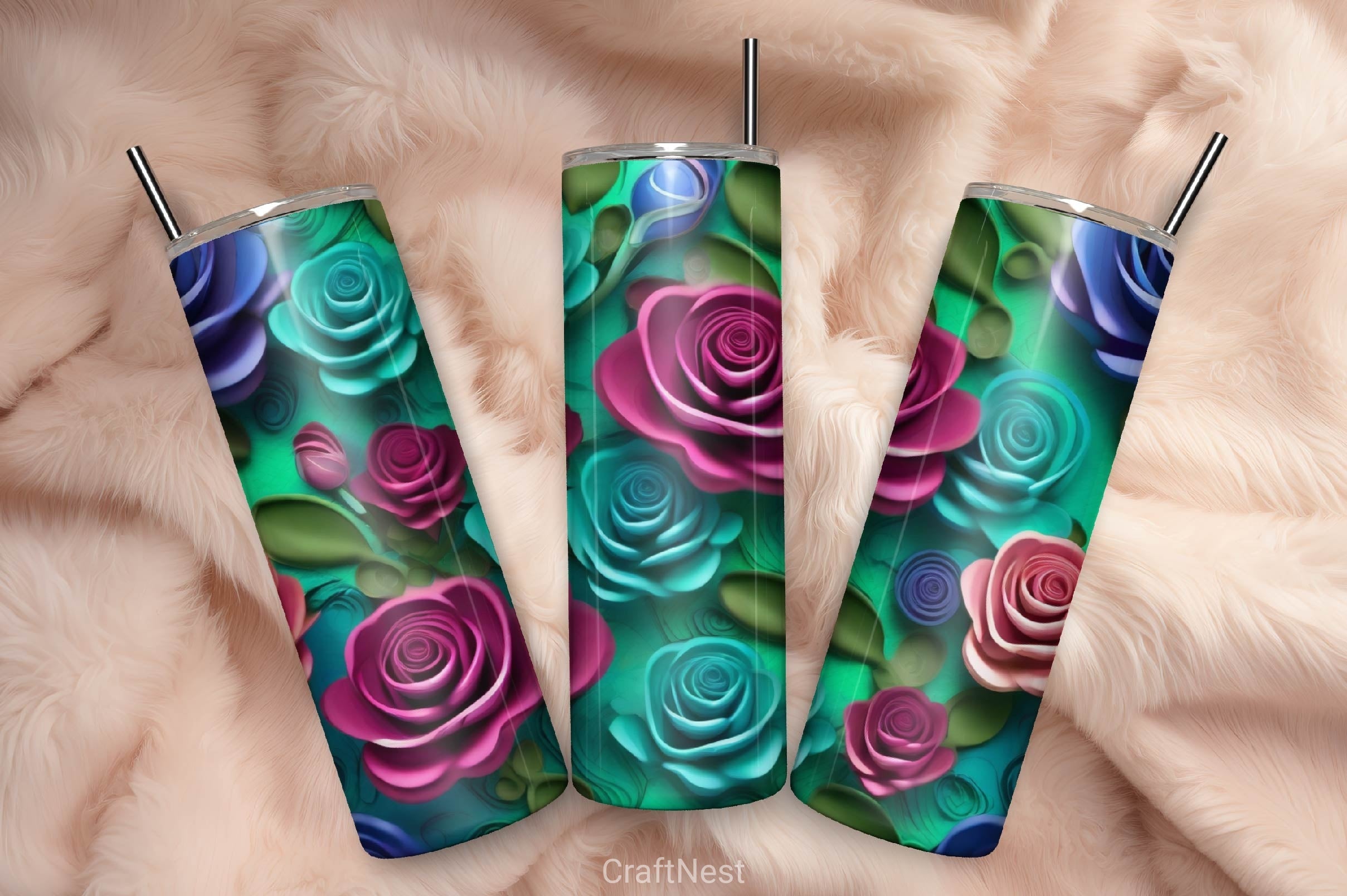 Flower Tumbler Wrap Bundle 24