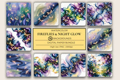 Fireflies & Night Glow Background Papers - CraftNest - Digital Crafting and Art