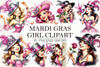 Mardi Gras Girl Clipart Bundle