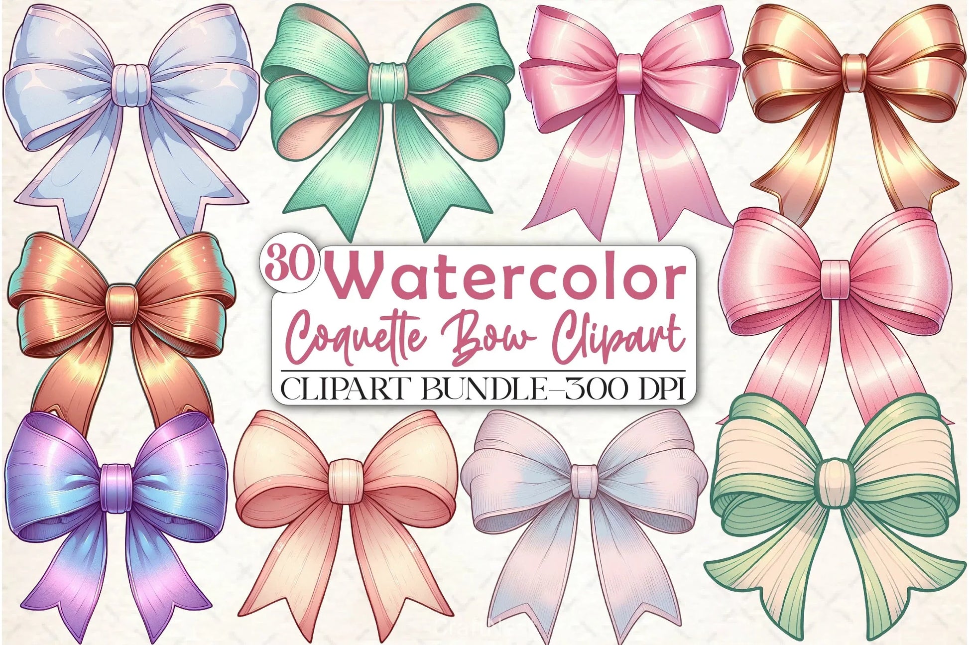 Coquette Bow Clipart Bundle 7 - CraftNest - Digital Crafting and Art