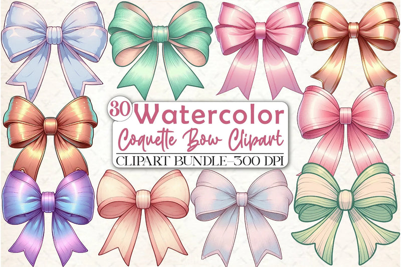 Coquette Bow Clipart Bundle 7 - CraftNest - Digital Crafting and Art