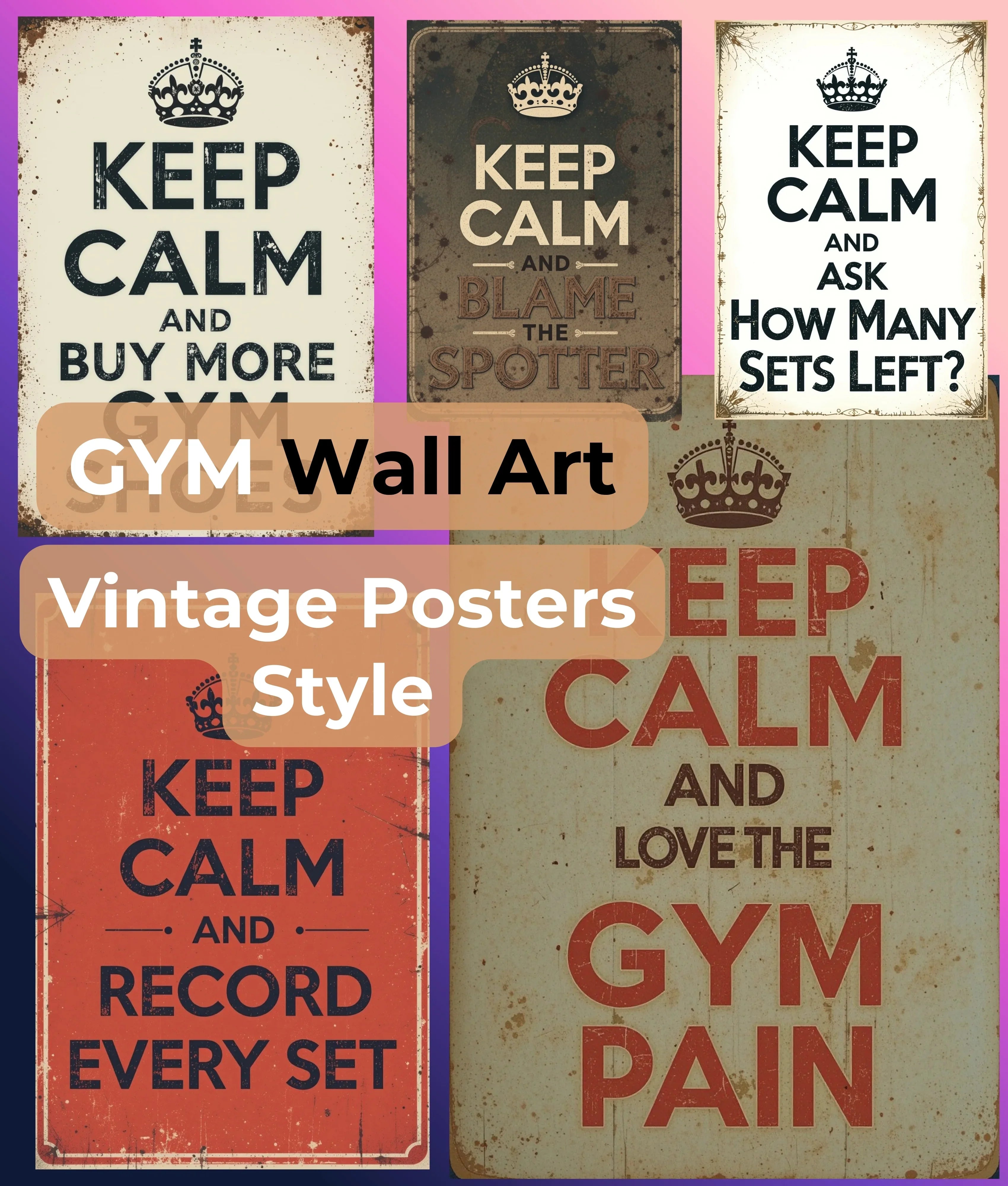 GYM Wall Art Collection - CraftNest - Digital Crafting and Art