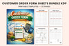 Customer Order Form Sheets Planner