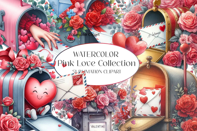 Pink Love Collection Clipart Bundle - CraftNest - Digital Crafting and Art