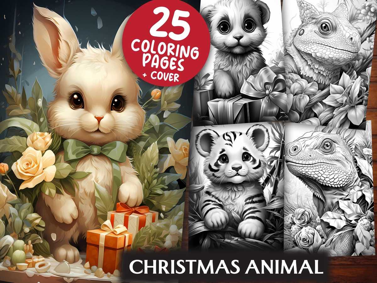 Christmas Animals Coloring Books
