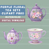 Tea Purple Clipart Bundle