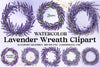 Lavender Wreath Clipart Bundle