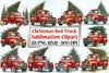 Christmas Red Truck Clipart Bundle