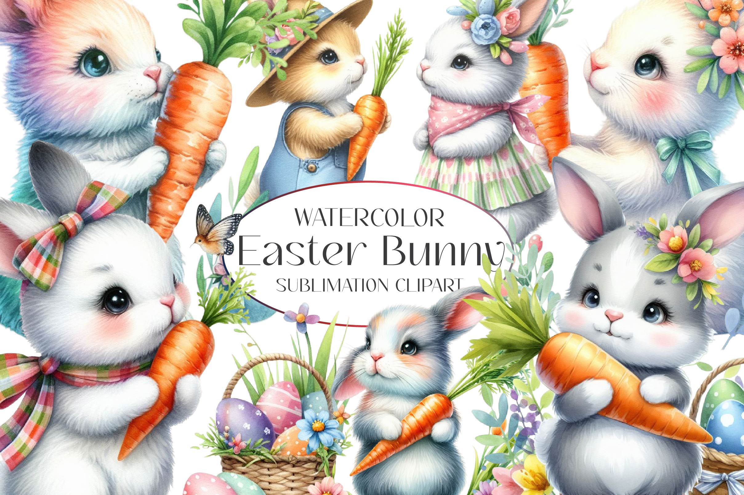 Easter Bunny 1 Clipart Bundle