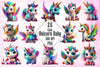 Cute Unicorn Baby Clipart Bundle