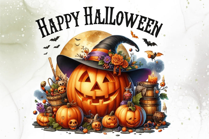 Cute Halloween Clipart Bundle 14 - CraftNest - Digital Crafting and Art