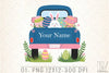 Easter Truck Monogram Clipart Bundle