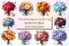 Flowers Bouquets With Tag Clipart Bundle