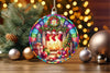 Stained Glass Christmas Fireplace & Stockings Clipart Bundle